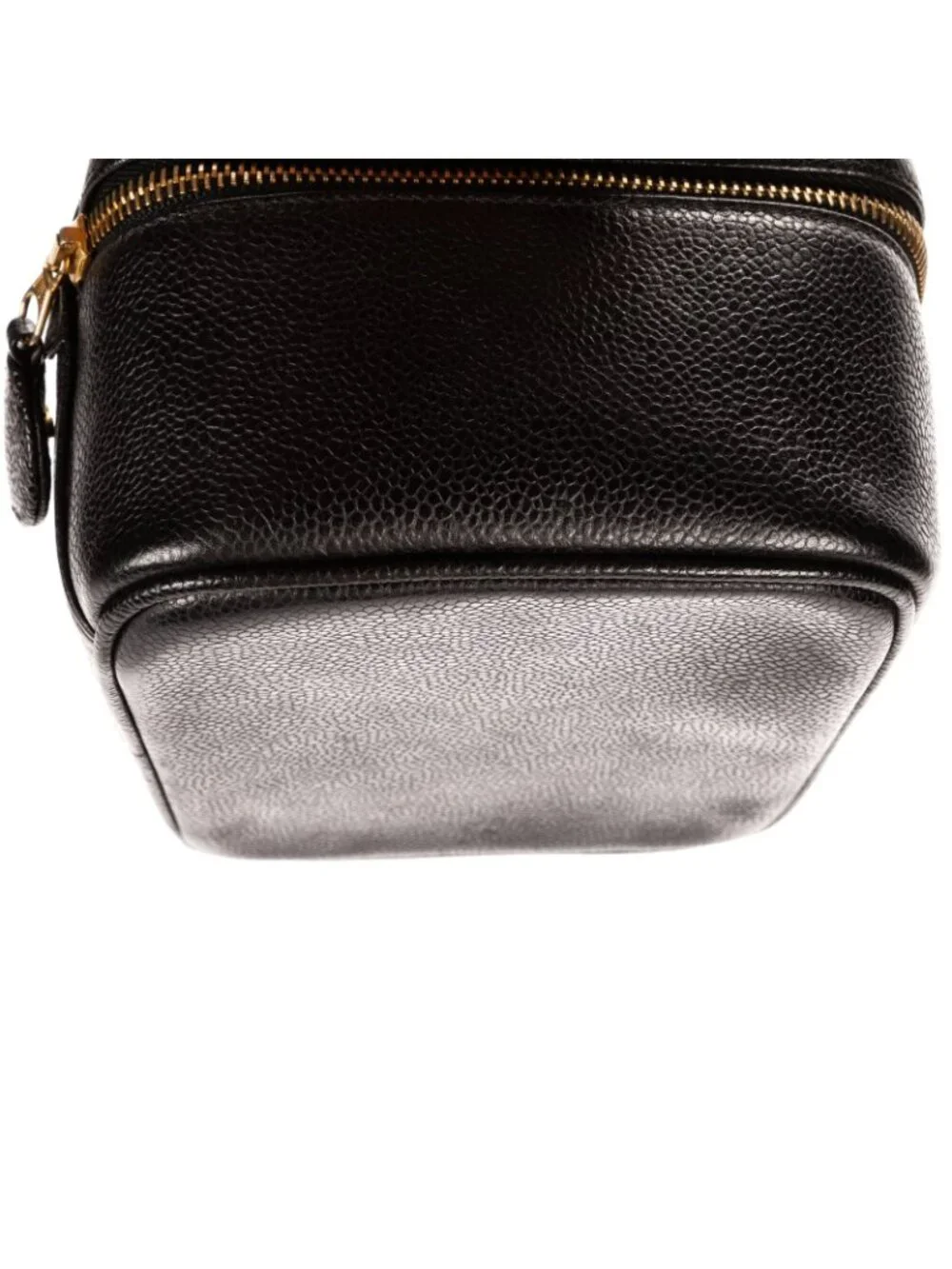 Chanel CC Logo Vanity Bag Black Caviar Leather